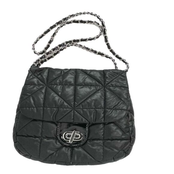 Chico’s black puffer bag with adjustable crossbody/ shoulder chain strap - Picture 3 of 10